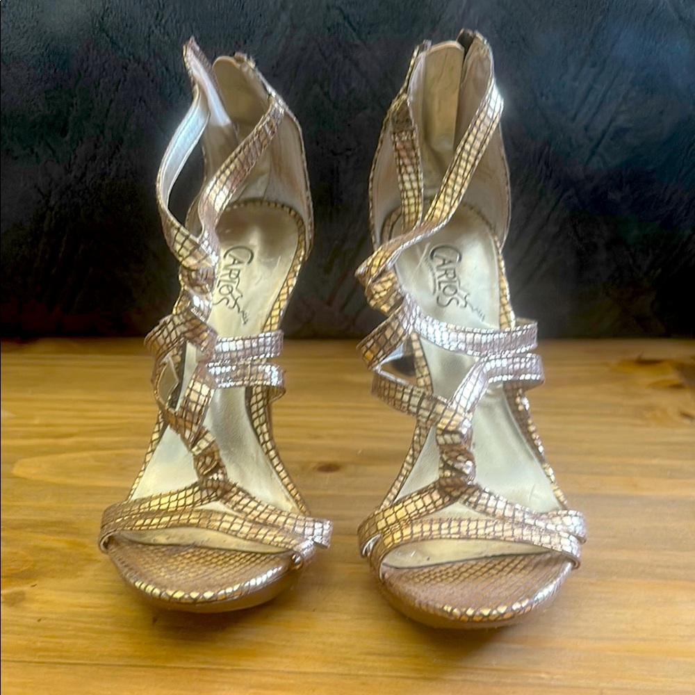 Aldo Women's Strappy Gold Heels